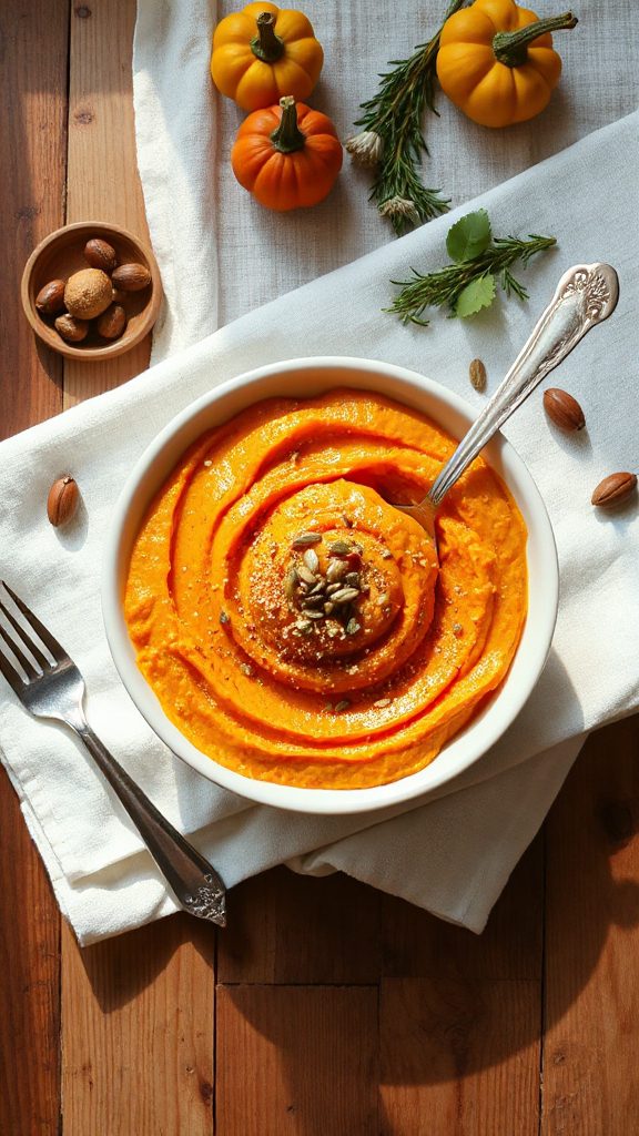 caraway spiced sweet potato mash