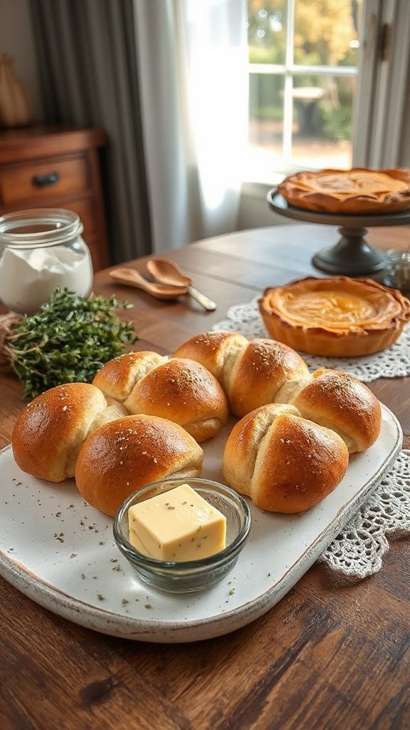 caraway thyme dinner rolls