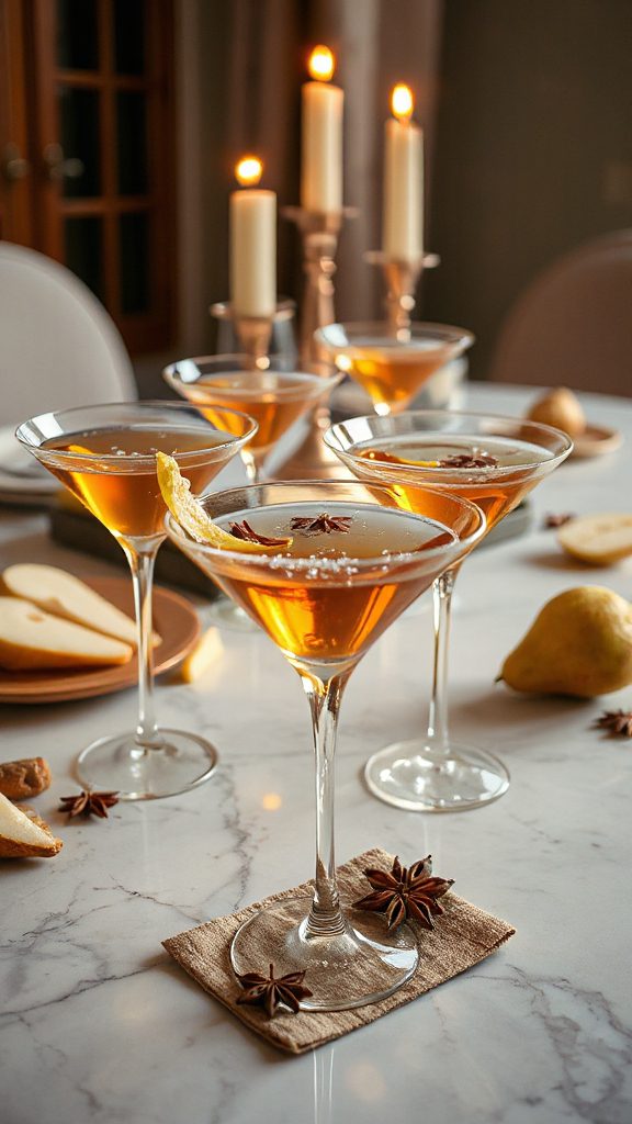 cardamom infused pear cocktail elegance