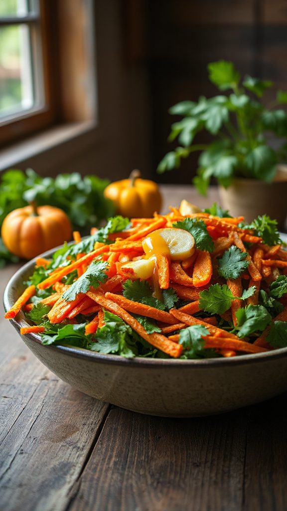 carrot cilantro ginger salad