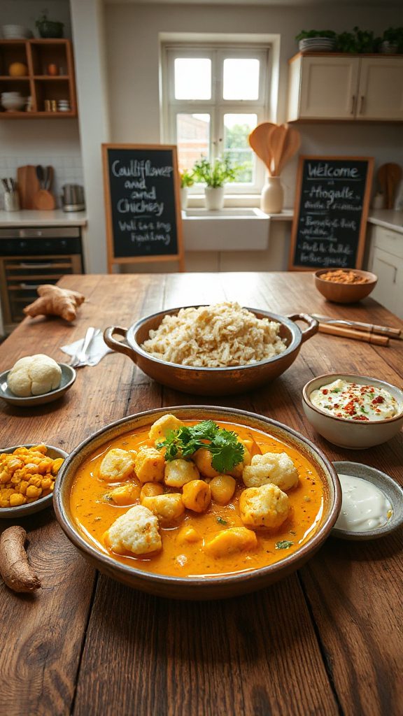 cauliflower chickpea curry recipe