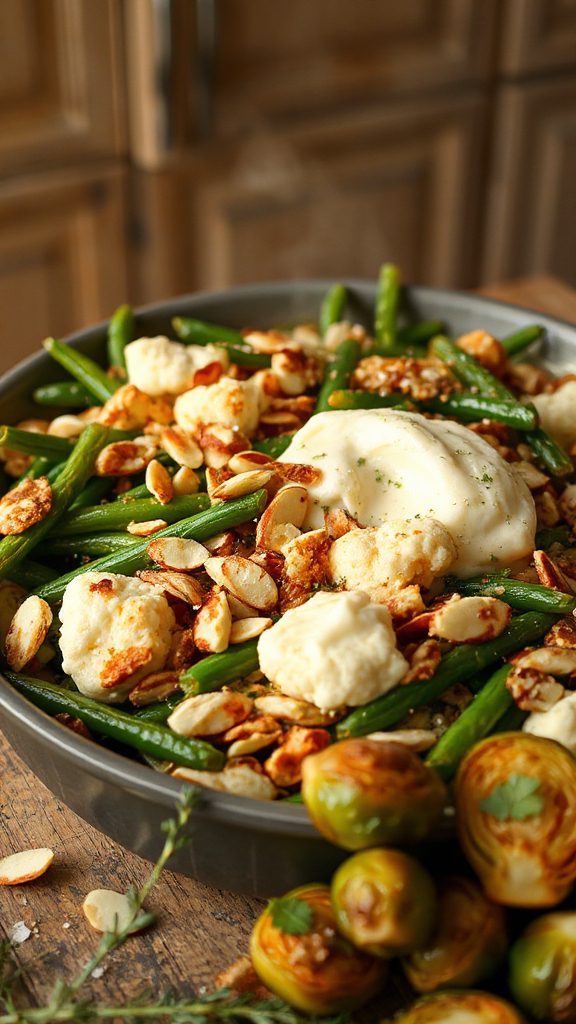 cauliflower mash green beans