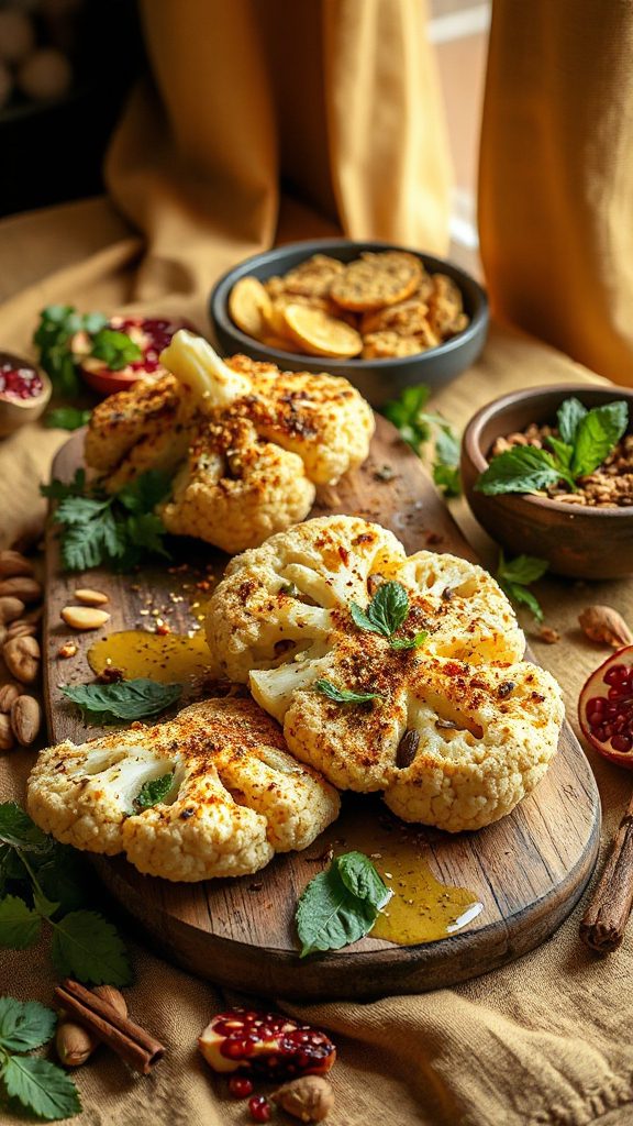 cauliflower steaks with duqqa