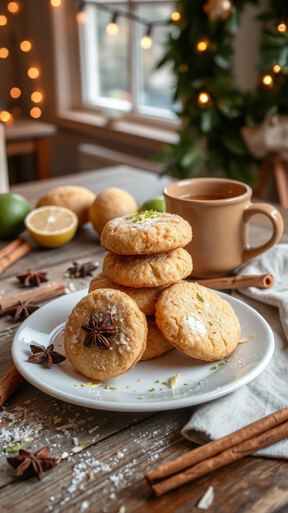 chai coconut lime cookies