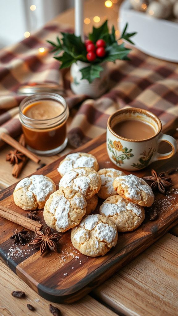 chai infused pecan shortbread cookies