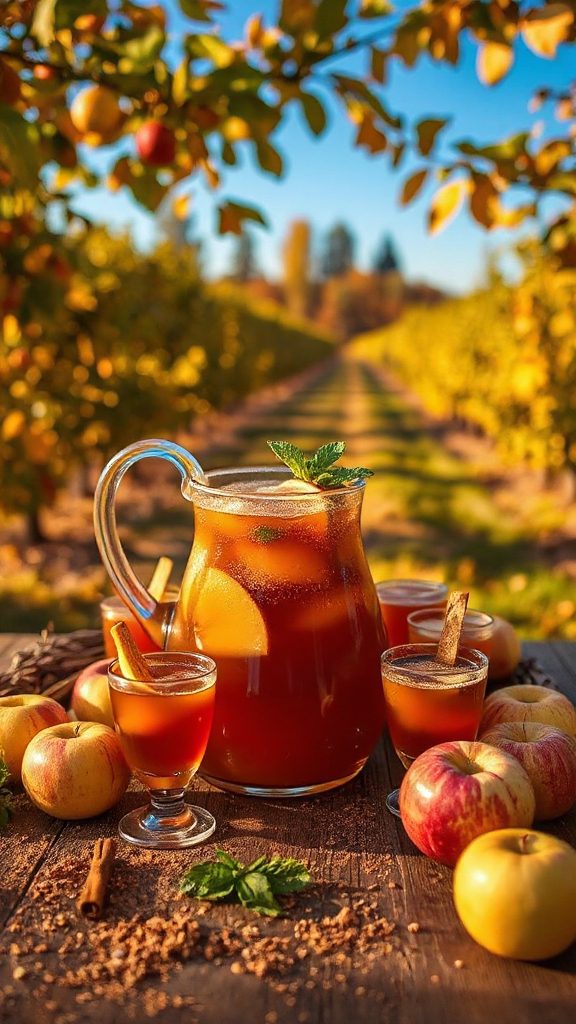 chai infused warm apple cocktail