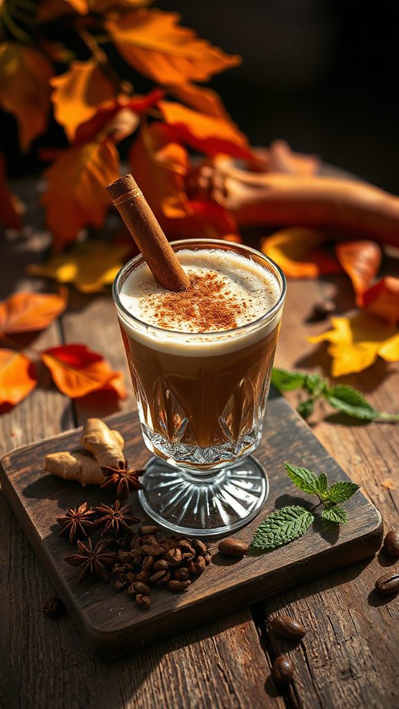 chai latte with cacha a chai latte with cacha a