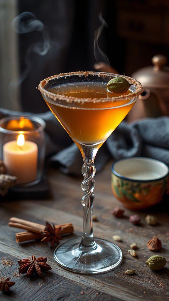 chai spiced cardamom vodka cocktail chai spiced cardamom vodka cocktail
