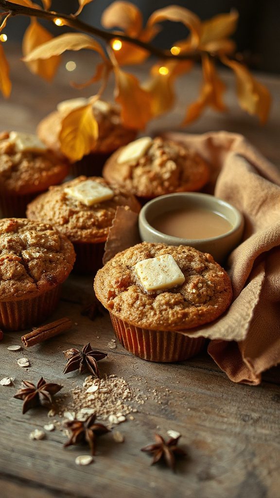 chai spiced hearty oatmeal muffins