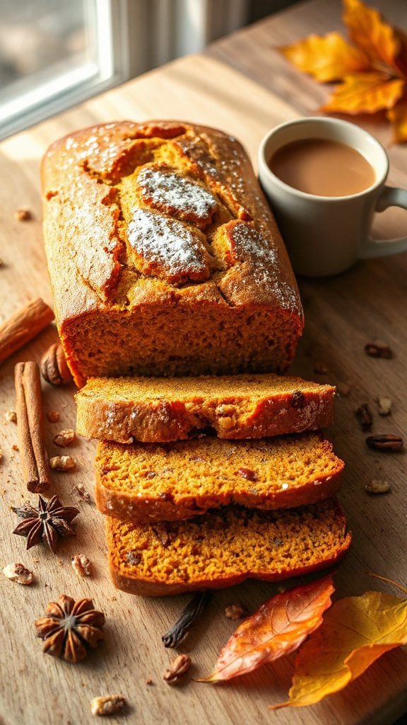 chai spiced pumpkin nut loaf
