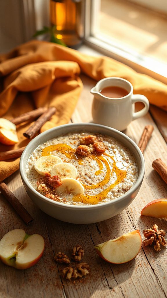 chai spiced quinoa breakfast porridge