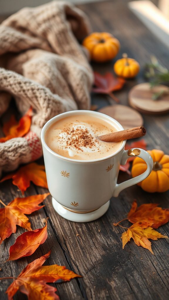 chai spiced sake latte