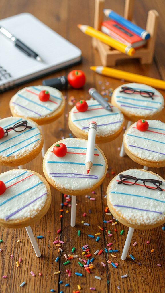 charming notebook cookie pops