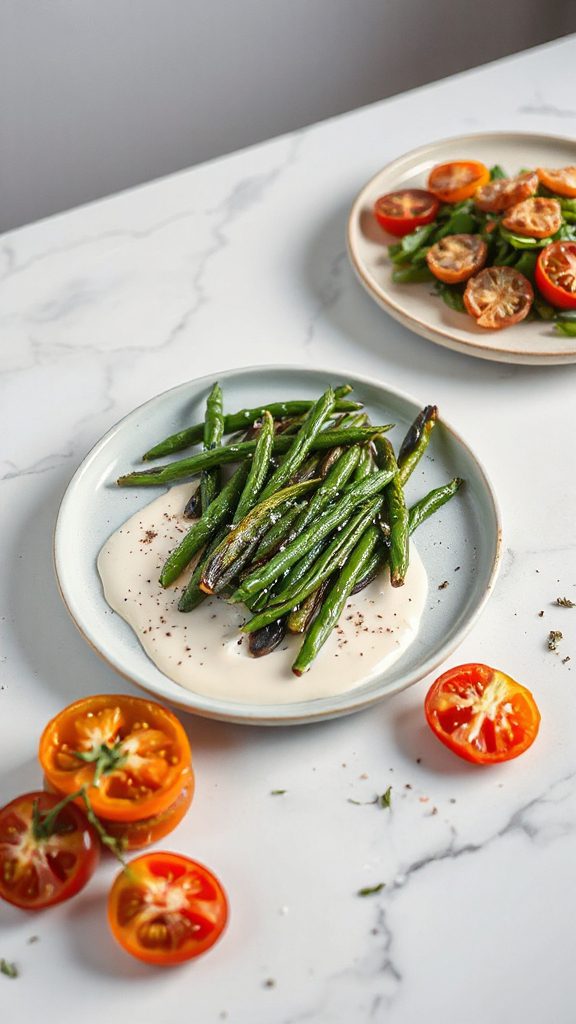 charred bean tomato salad