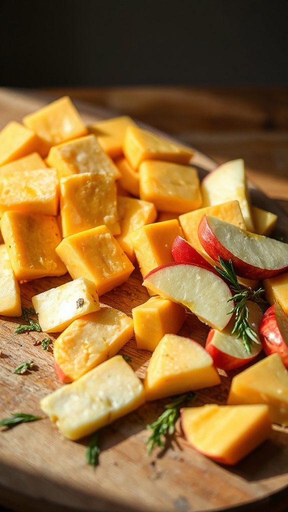 cheddar apple snack cubes