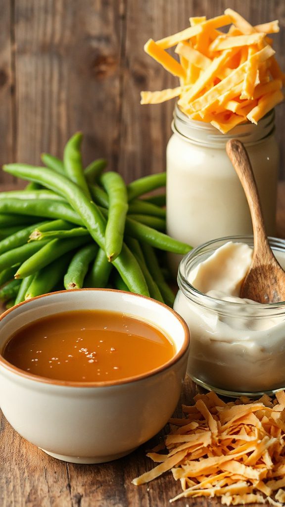cheddar cheese green bean casserole