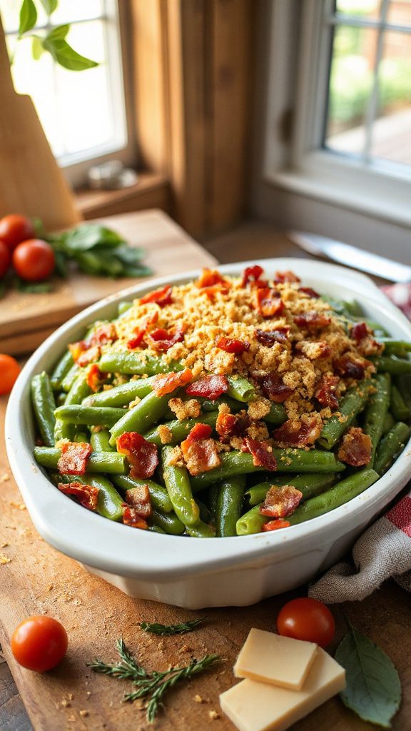cheddar green bean casserole
