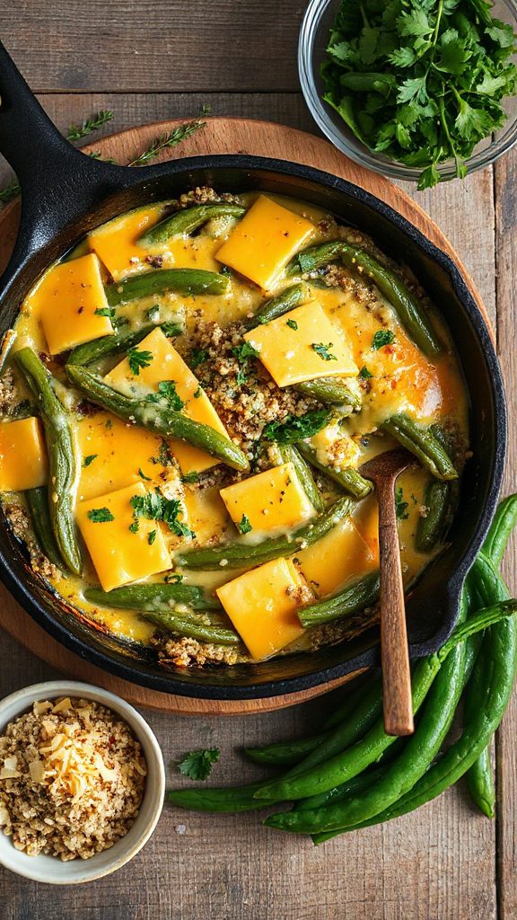 cheddar quinoa green bean casserole cheddar quinoa green bean casserole