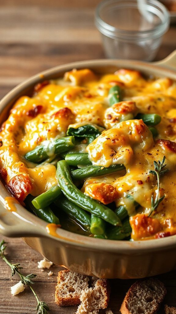 cheddar spinach green bean bake cheddar spinach green bean bake