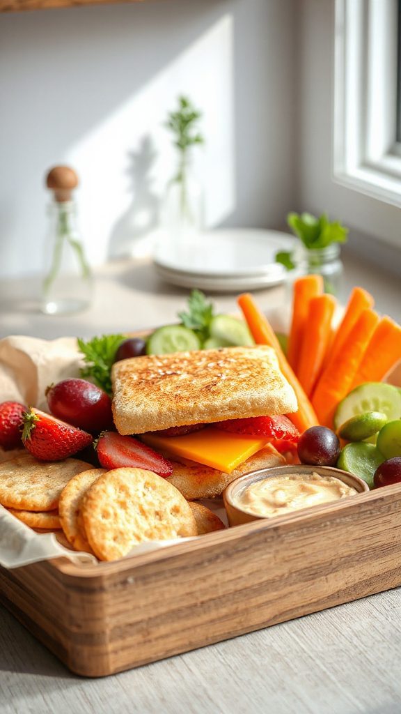 cheese and cracker sandwiches