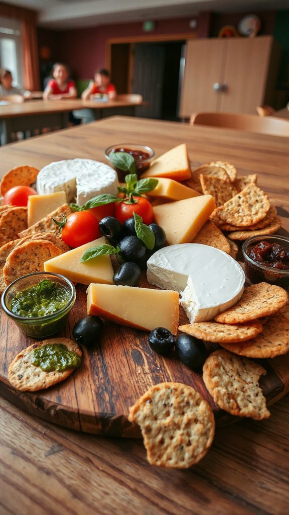 cheese and crackers platter cheese and crackers platter