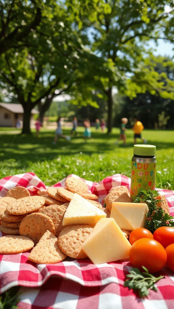 cheese and crackers snack