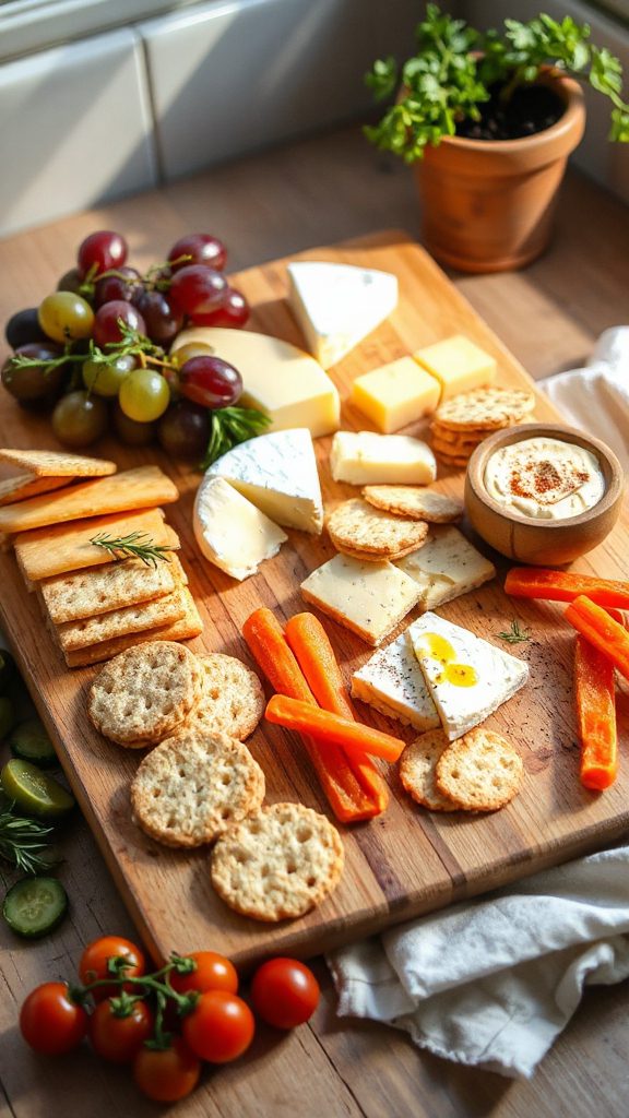 cheese and crackers snack