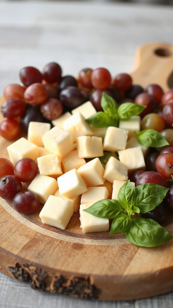 cheese and grapes snack
