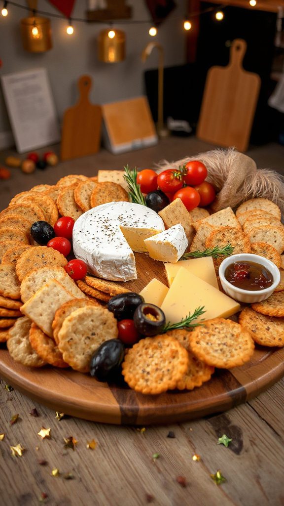cheese cracker snack platter