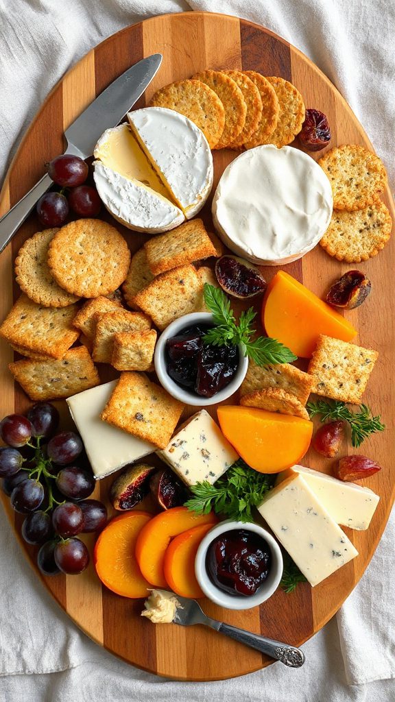 cheese crackers fruits snacks