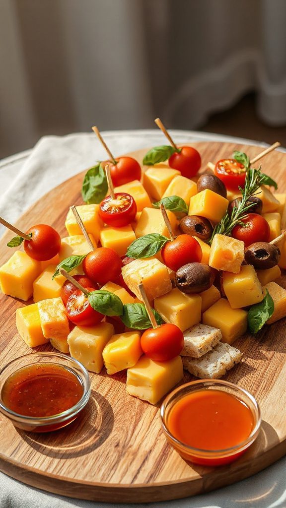 cheese cube skewer appetizer