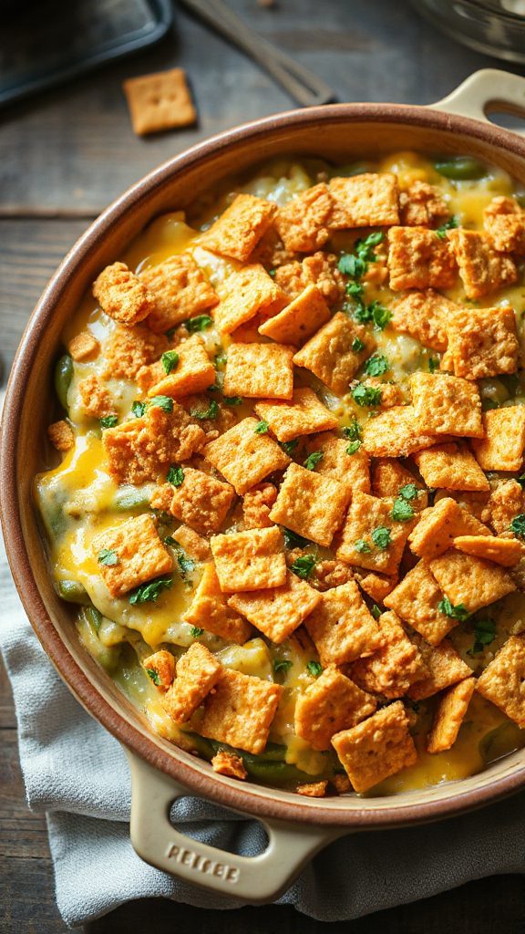 cheesy bacon green bean casserole