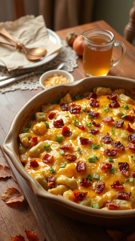 cheesy bacon green bean casserole
