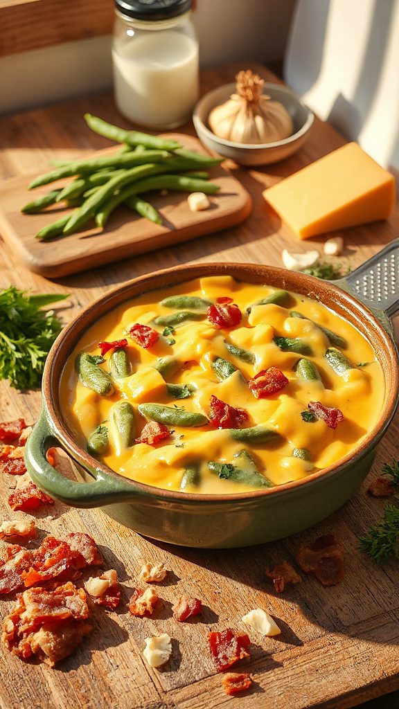 cheesy bacon green beans cheesy bacon green beans