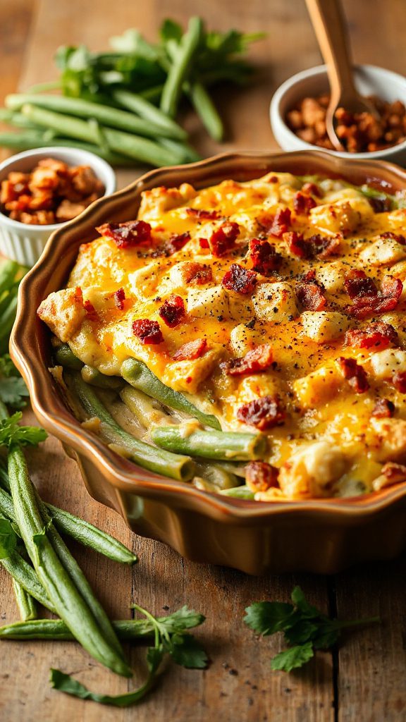 cheesy bacon spinach casserole