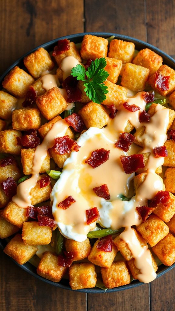 cheesy bacon tater tot bake