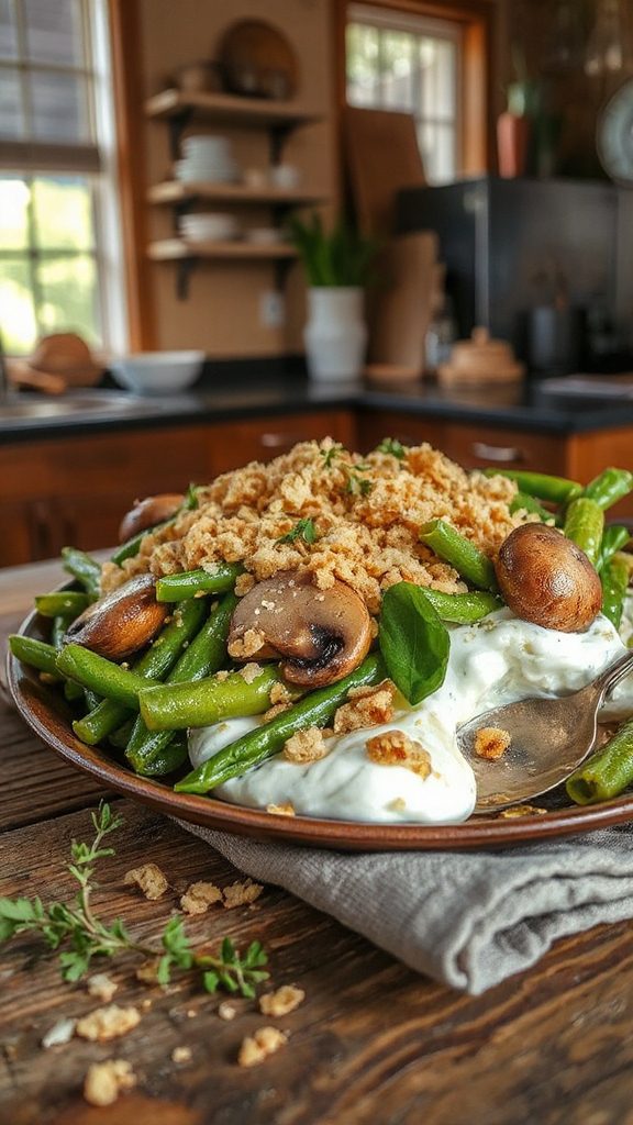 cheesy baked green bean casserole cheesy baked green bean casserole