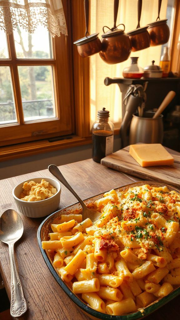 cheesy baked pasta comfort food