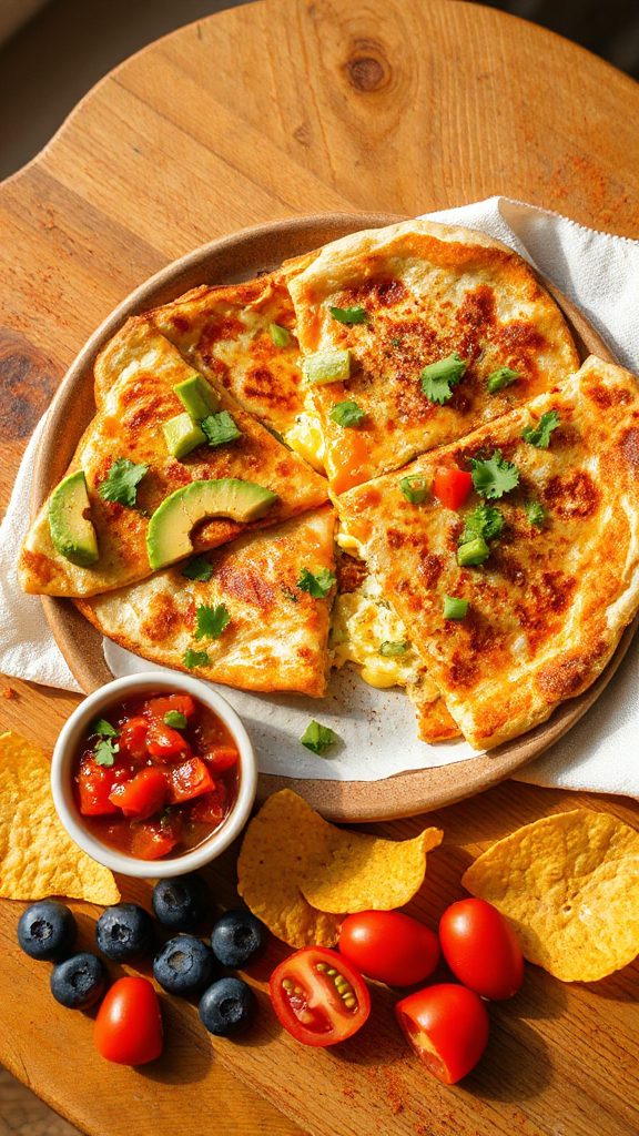 cheesy breakfast tortillas recipe