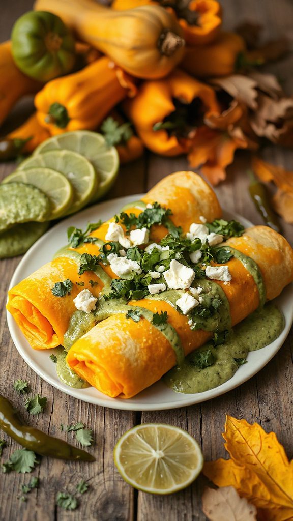 cheesy butternut squash enchiladas