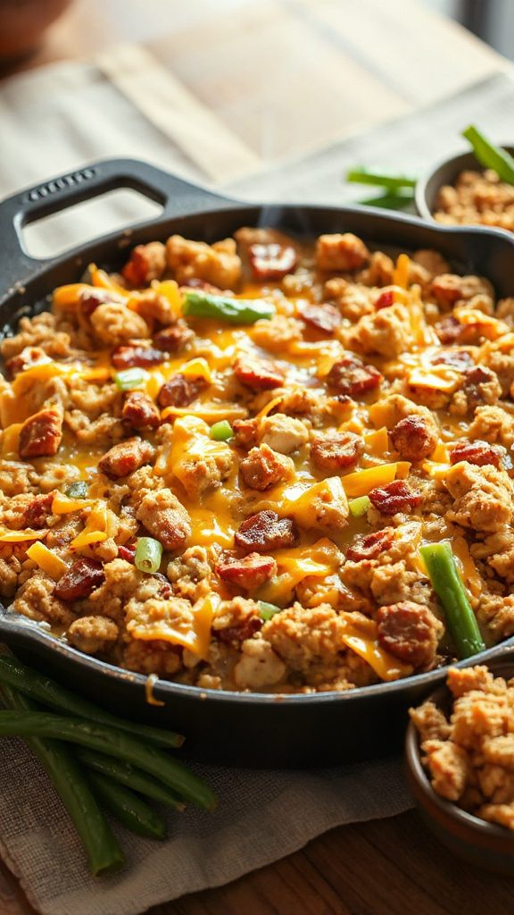 cheesy chicken green bean casserole