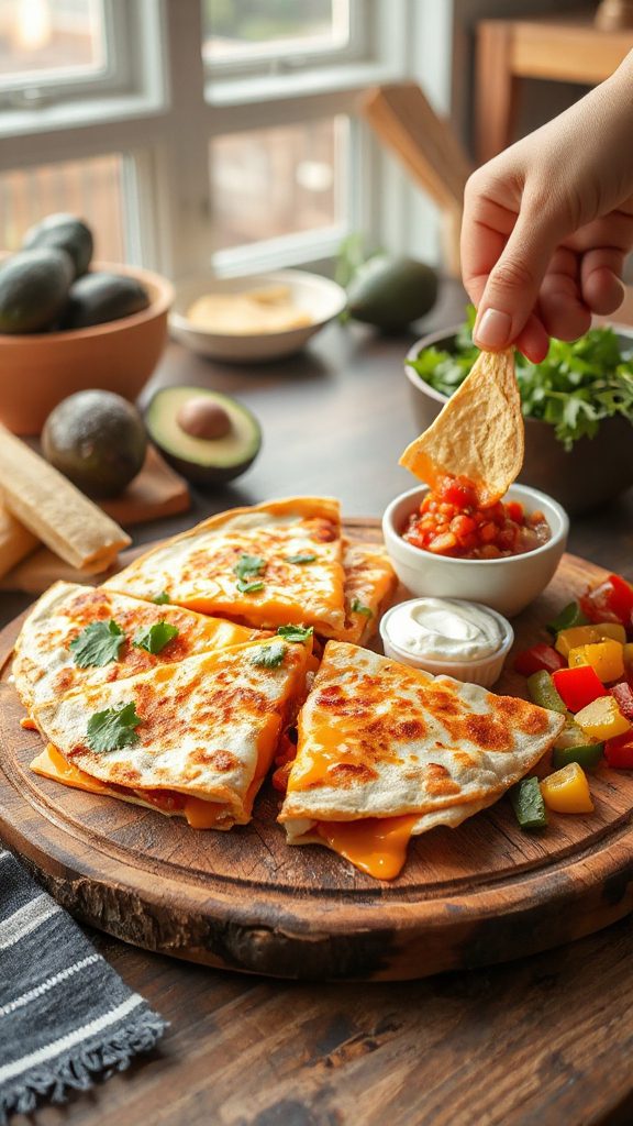 cheesy customizable crispy quesadillas