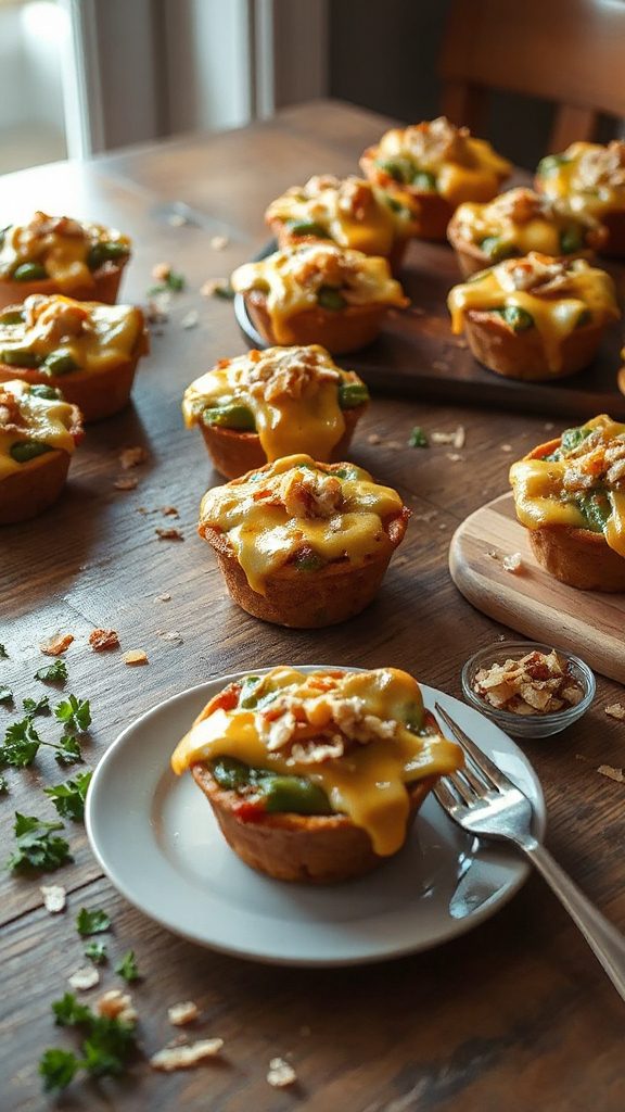cheesy garlic green bean bites