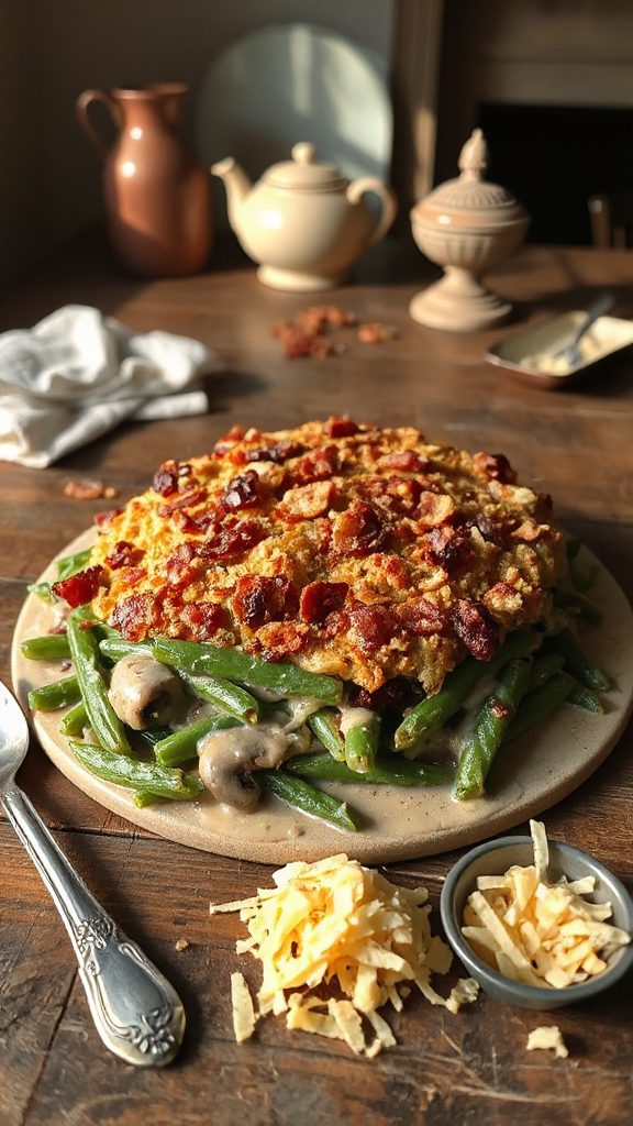 cheesy garlic green bean casserole cheesy garlic green bean casserole