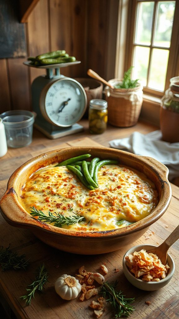 cheesy garlic green beans