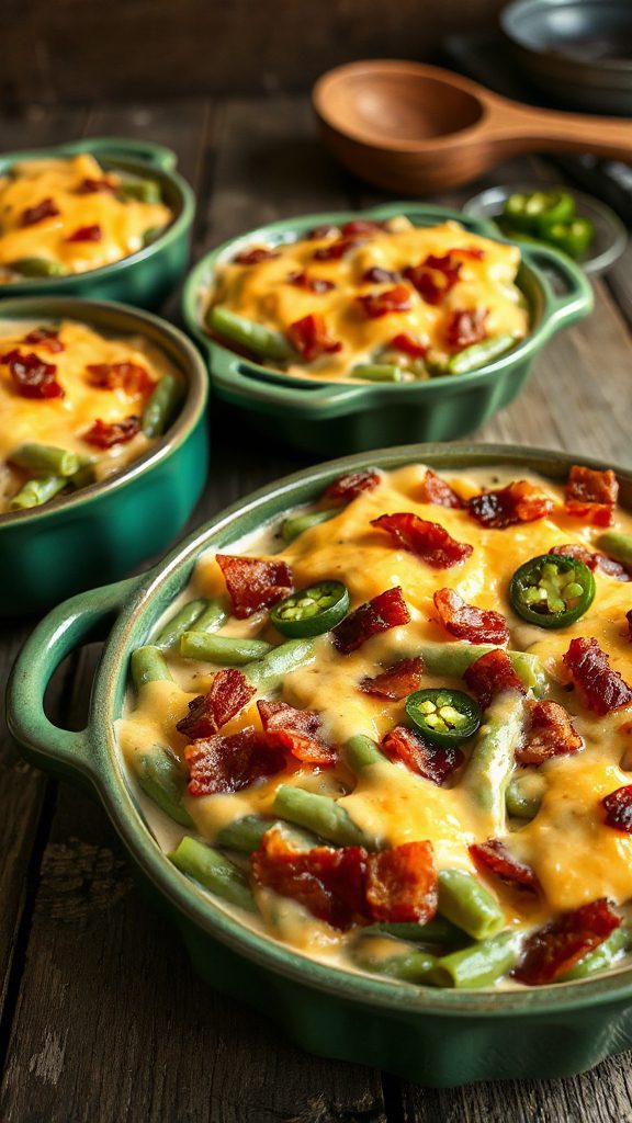 cheesy garlic green beans