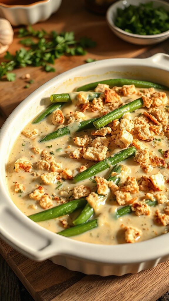 cheesy gluten free green bean casserole