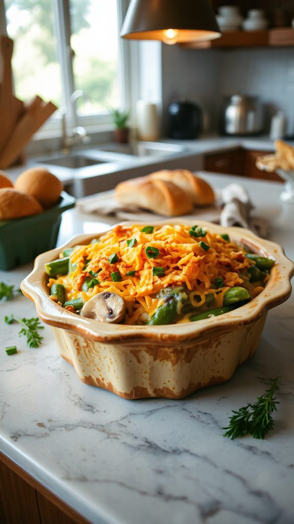 cheesy green bean casserole cheesy green bean casserole