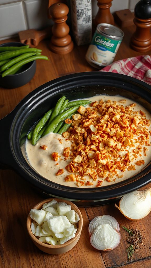 cheesy green bean casserole