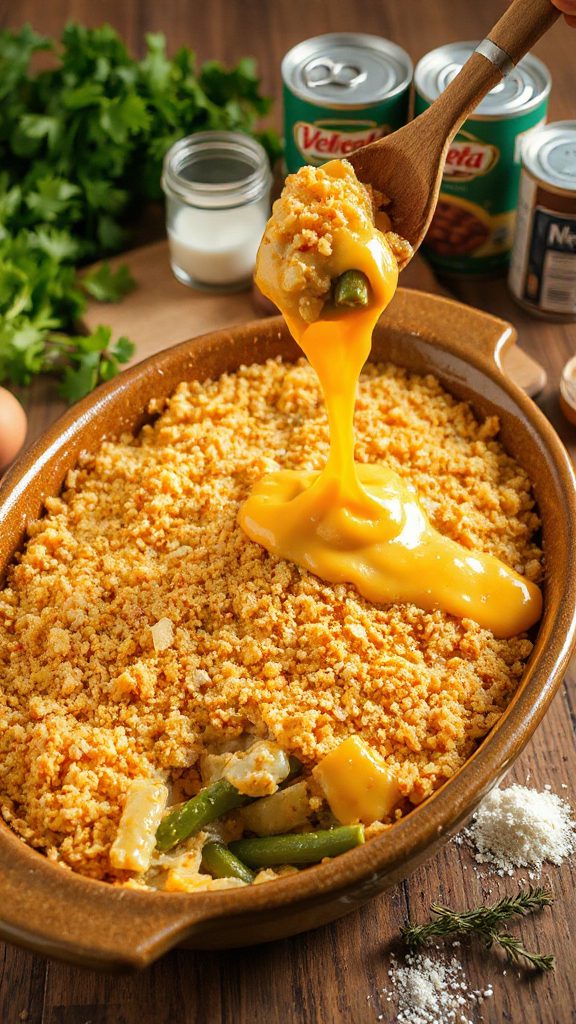 cheesy green bean casserole cheesy green bean casserole